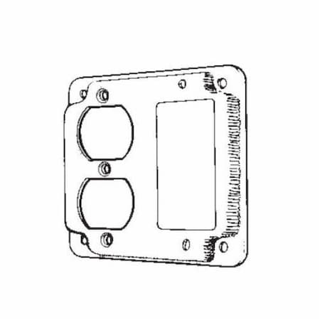 Mulberry Electrical box covers 4-IN.SQ.DUPLEX/GFCI COVER 11435